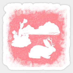 A Jackalope Alone Sticker